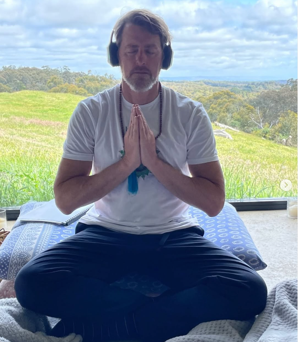 Andrew Zealand in a guided breathwork session